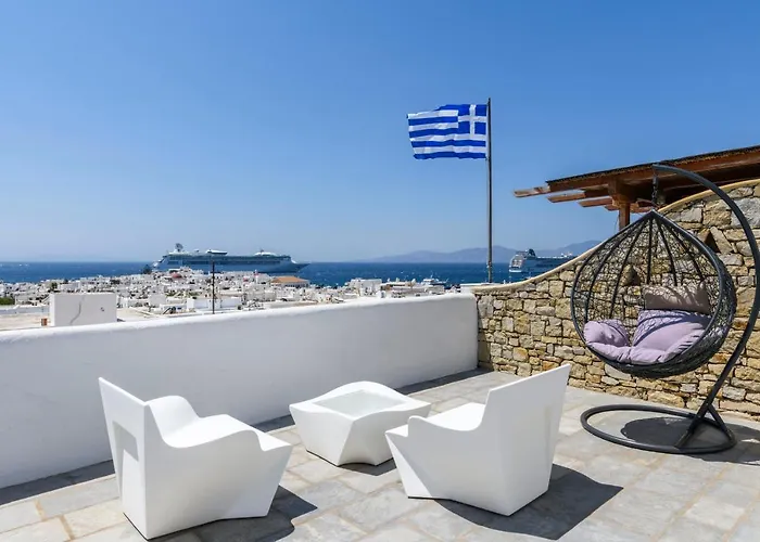 Вилла Floral With Marvelous View To Mykonos Town