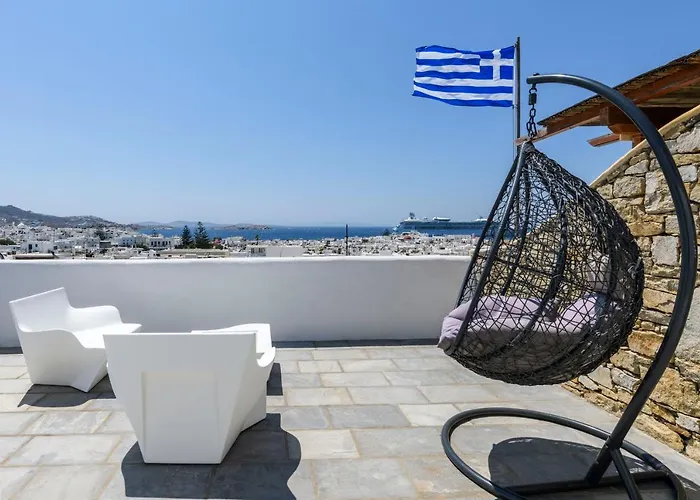 Вилла Floral With Marvelous View To Mykonos Town